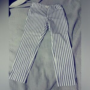 Women’s White and navy striped trousers